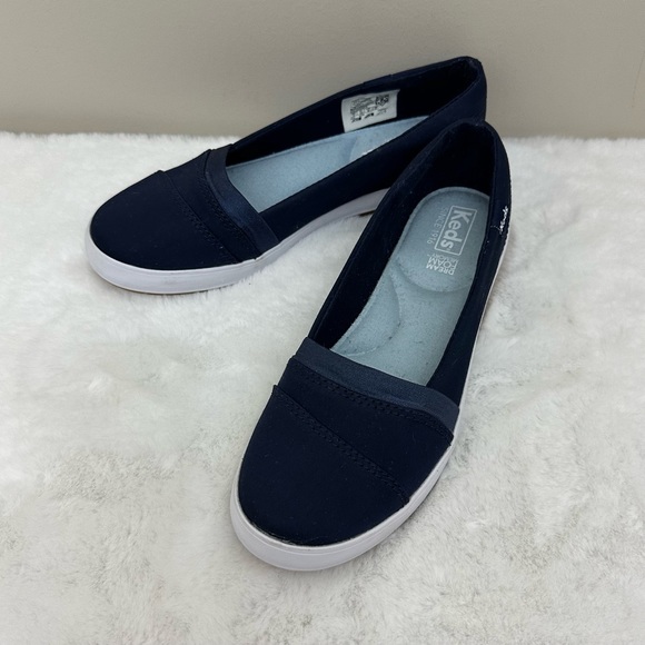 Keds Cali II Womens Canvas Slip On Navy Sneakers Size 6 - Picture 2 of 12